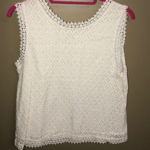 Off White Floral Tank